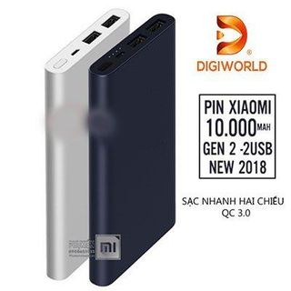 Pin Xiaomi Gen2S 10000mah 2 USB - Digiworld Phân Phối giá sỉ