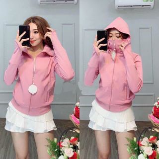 Áo khoác chống nắng chữ F (chất da cá mịn mát, có dây kéo che mặt xỏ ngón tay) giá sỉ