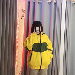 ÁO KHOÁC DÙ CÓ NÓN SỌC NGANG LỚN KD8 2 Lớp Unisex Freesize 40-60kg Phong Cách Ulzzang giá sỉ