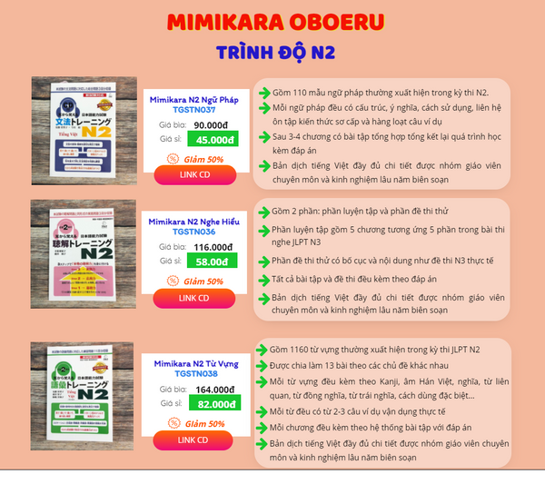 Sach Tiếng Nhật Mimi Kara Oboeru N3 Từ Vựng Bản Dịch Tiếng Việt Gia Sỉ Gia Ban Buon Thị Trường Sỉ