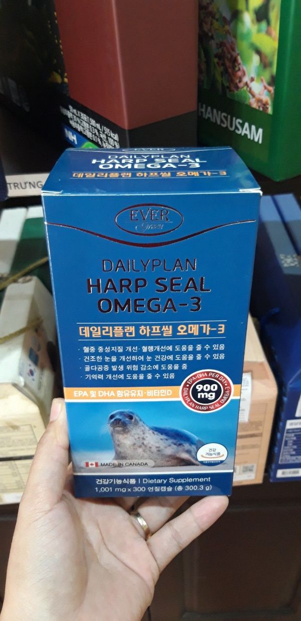 Dầu Cá Omega 3 Hàn Quốc (hộp 1 lọ 300 viên)