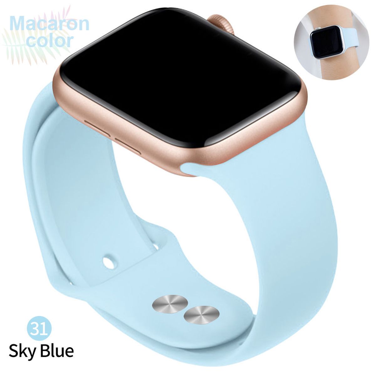 Dây đeo mềm thể thao thay thế silicon cho 38mm Apple Watch Series1