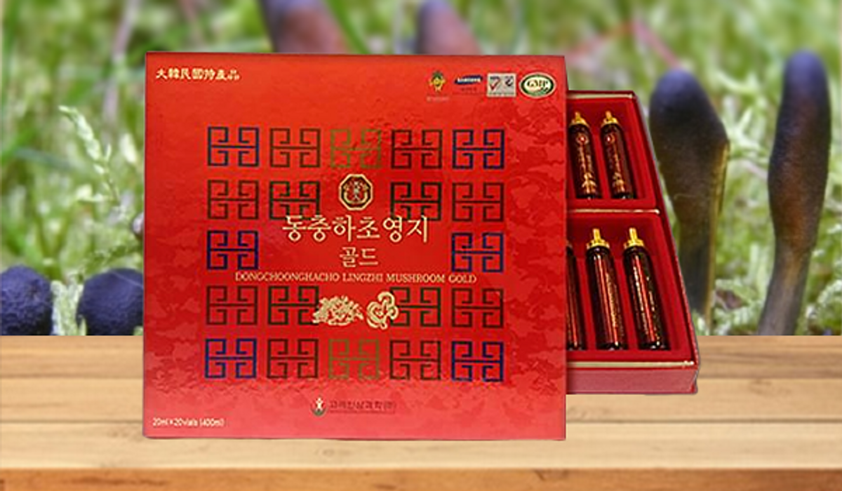 Nước đông trùng hạ thảo Hàn Quốc hộp 20 ống x 20ml Bio Apgold Nước đông trùng hạ thảo Hàn Quốc hộp 20 ống x 20ml Bio Apgold