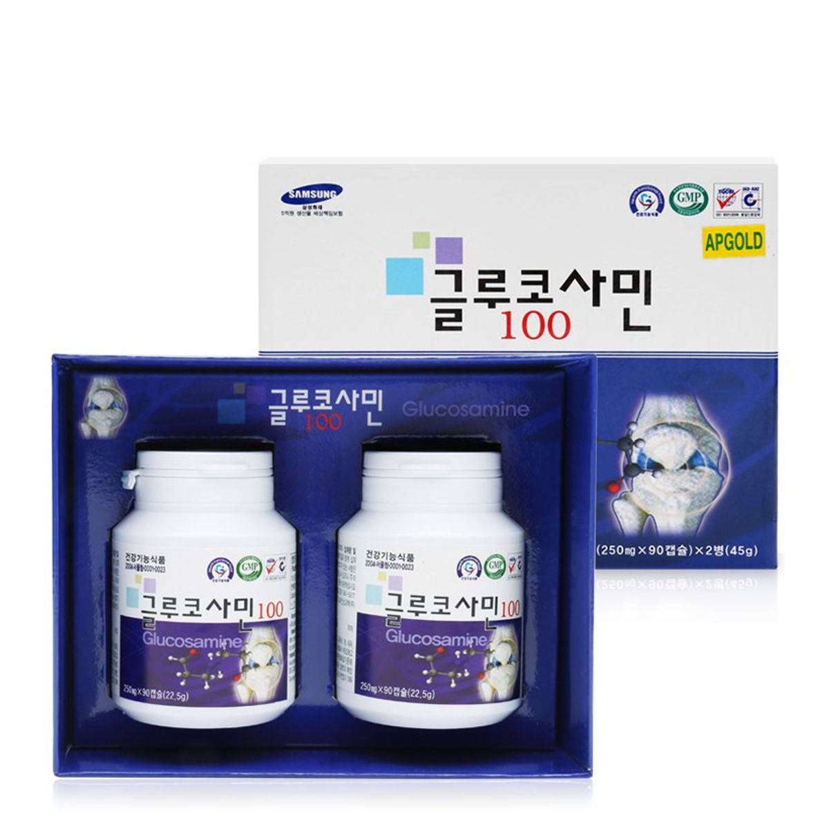 Viên bổ xương khớp Glucosamin Bio Apgold 100 Hàn Quốc (Hộp 2 lọ x 90 viên) Viên bổ xương khớp Glucosamin Bio Apgold 100 Hàn Quốc (Hộp 2 lọ x 90 viên)