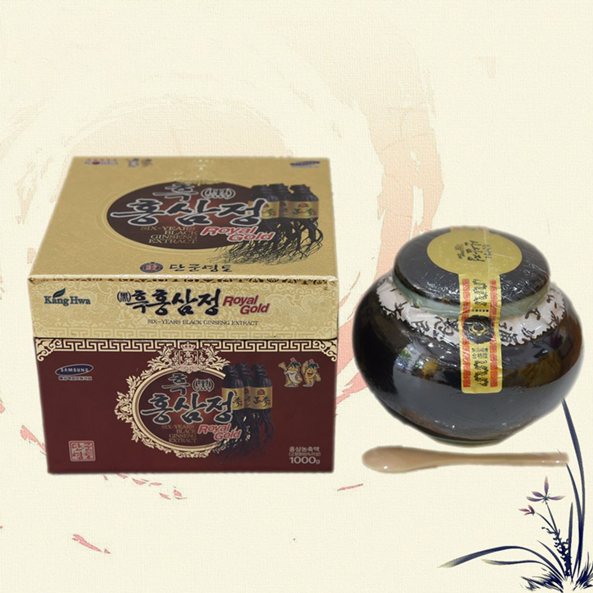 Cao Hắc Sâm hũ sứ Kanghwa Hàn Quốc 1000g Cao Hắc Sâm hũ sứ Kanghwa Hàn Quốc 1000g