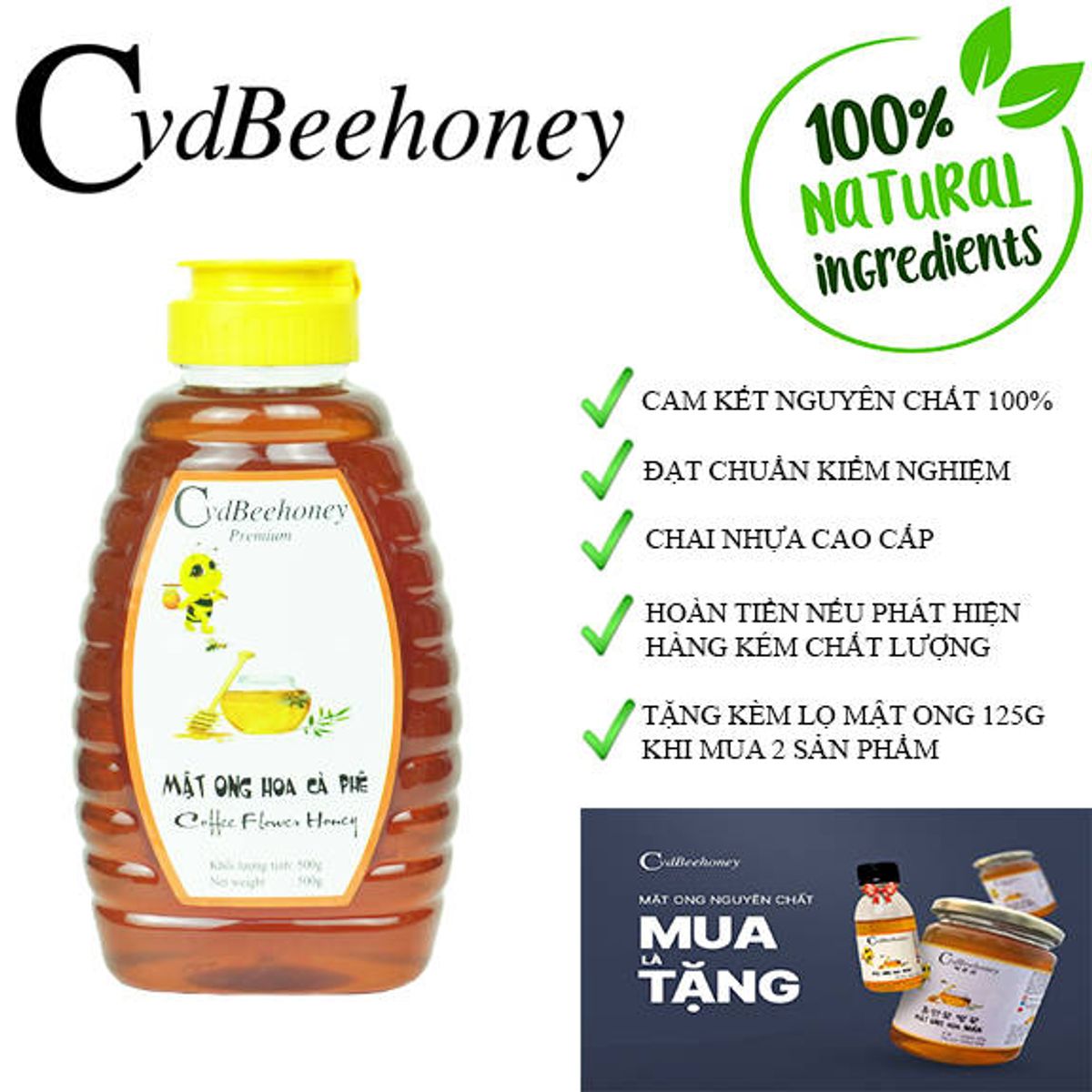 Mật Ong Nguyên Chất Hoa Cafe 500g Cvdbeehoney - Coffee Flower Honey Mật Ong Nguyên Chất Hoa Cafe 500g Cvdbeehoney - Coffee Flower Honey