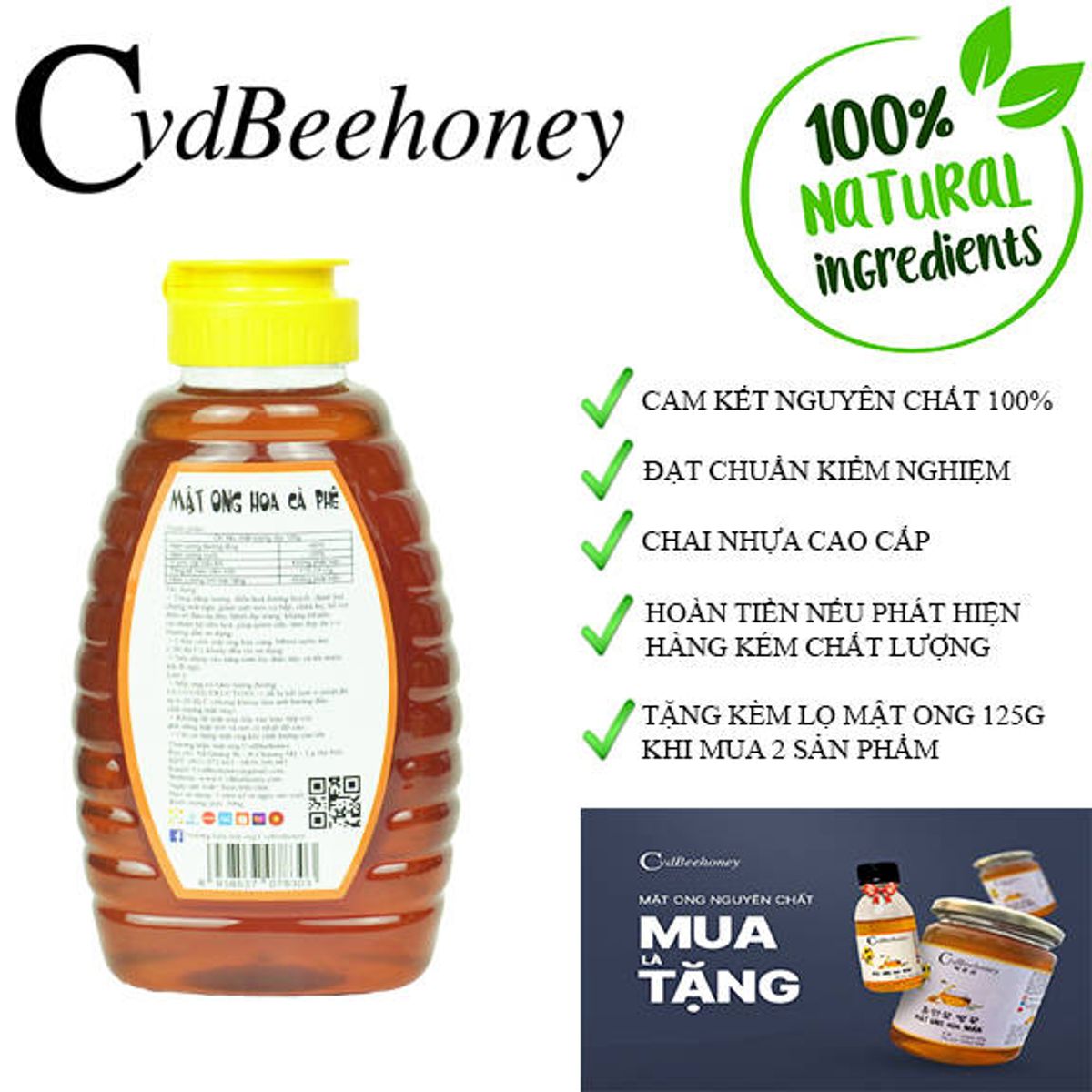 Mật Ong Nguyên Chất Hoa Cafe 500g Cvdbeehoney - Coffee Flower Honey Mật Ong Nguyên Chất Hoa Cafe 500g Cvdbeehoney - Coffee Flower Honey
