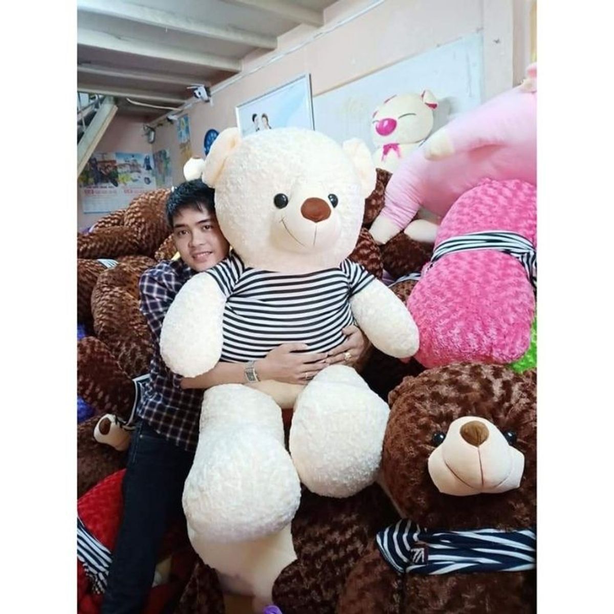 Gấu bông Teddy, gối ôm hình thú nhồi bông siêu to khổng lồ 95cm-1m8 Gấu bông Teddy, gối ôm hình thú nhồi bông siêu to khổng lồ 95cm-1m8
