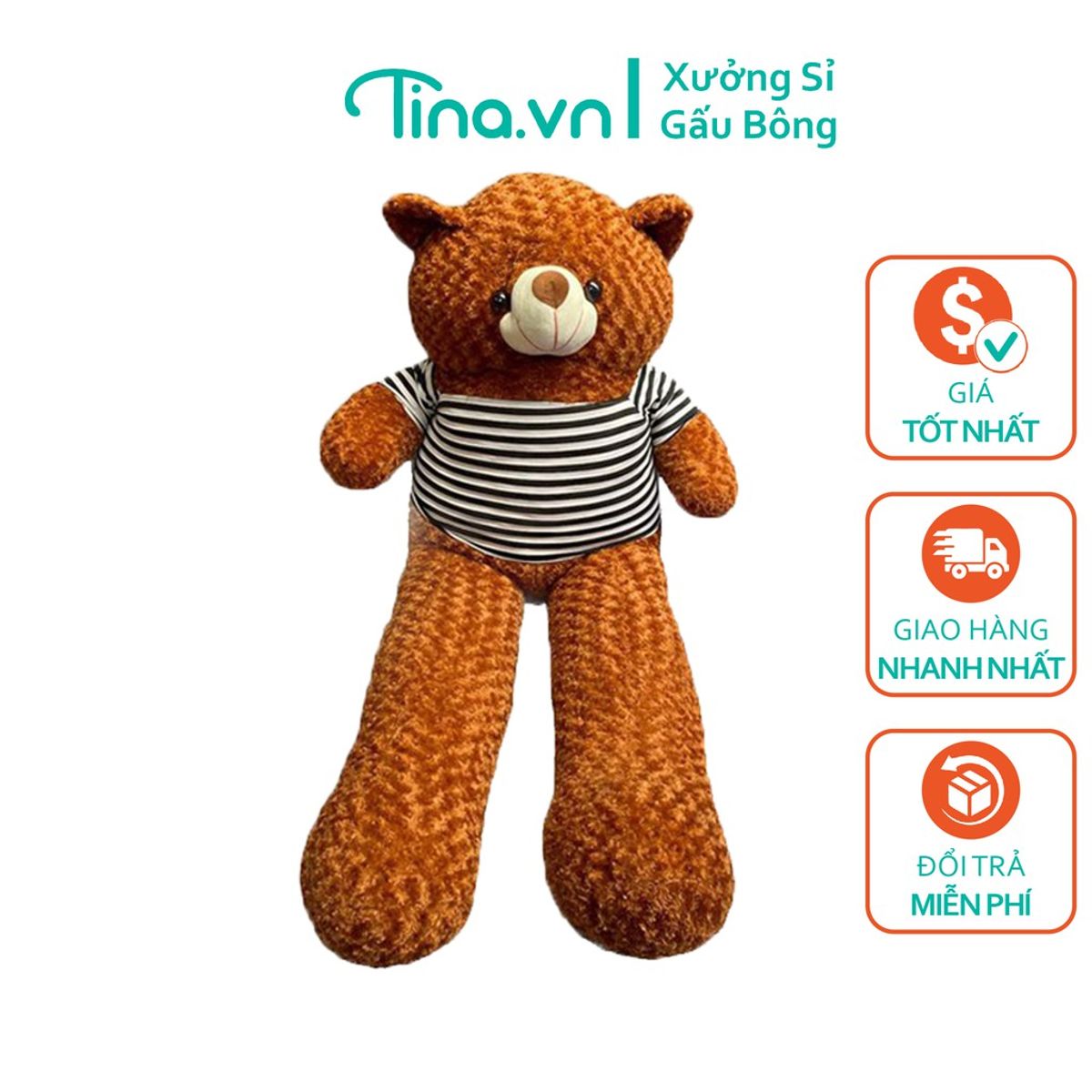 Gấu bông Teddy, gối ôm hình thú nhồi bông siêu to khổng lồ 95cm-1m8 Gấu bông Teddy, gối ôm hình thú nhồi bông siêu to khổng lồ 95cm-1m8