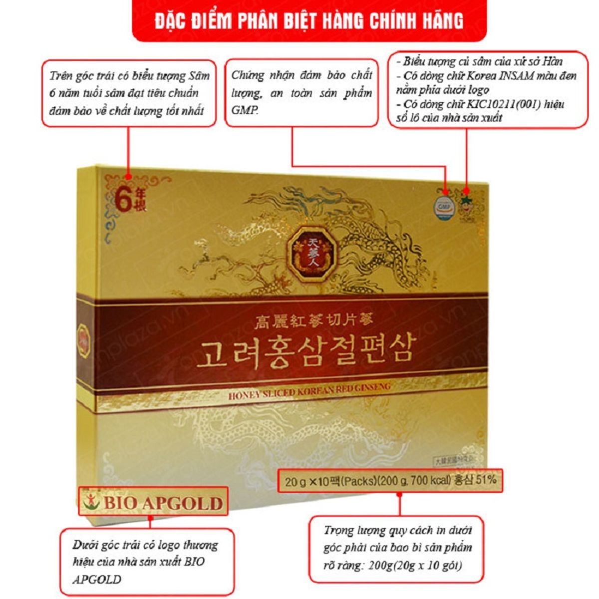 Hồng sâm lát tẩm mật ong chính hãng Bio ApGold sâm Hàn Quốc 6 năm tuổi Hồng sâm lát tẩm mật ong chính hãng Bio ApGold sâm Hàn Quốc 6 năm tuổi
