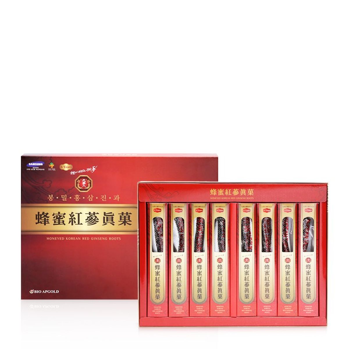Hồng sâm Hàn Quốc 6 năm tuổi nguyên củ tẩm mật ong chính hãng Bio Apgold Hồng sâm Hàn Quốc 6 năm tuổi nguyên củ tẩm mật ong chính hãng Bio Apgold