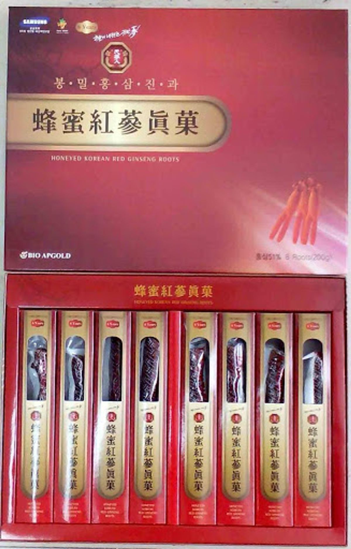 Hồng sâm Hàn Quốc 6 năm tuổi nguyên củ tẩm mật ong chính hãng Bio Apgold Hồng sâm Hàn Quốc 6 năm tuổi nguyên củ tẩm mật ong chính hãng Bio Apgold