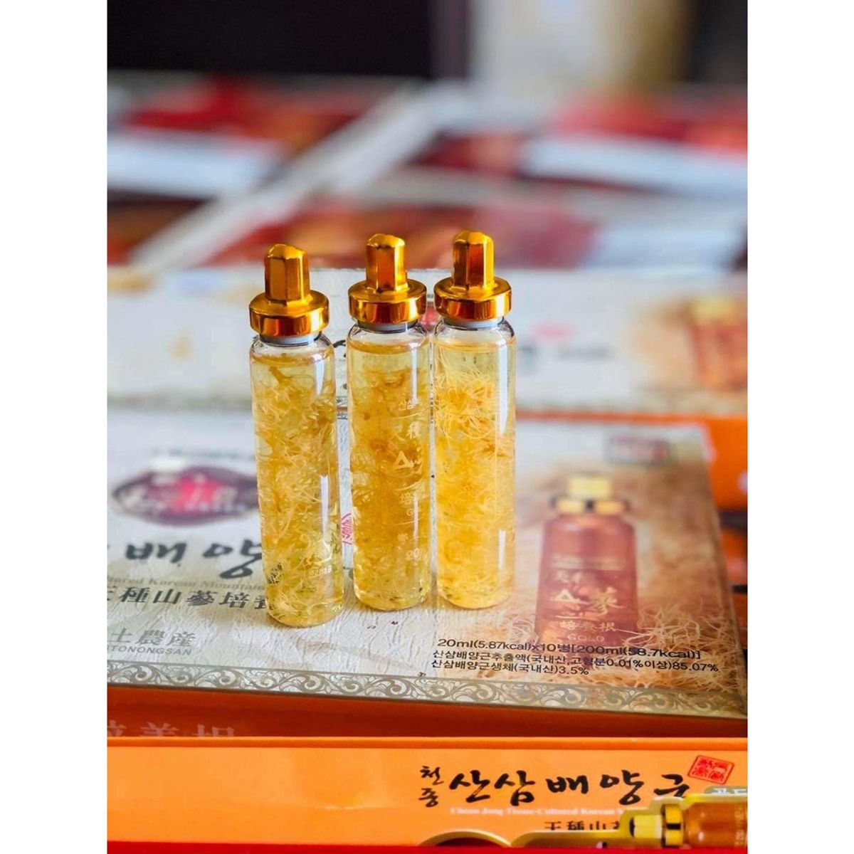 Tinh chất hồng sâm núi Cheon Jong Tissue hộp 30 ống 20ml cao cấp Tinh chất hồng sâm núi Cheon Jong Tissue hộp 30 ống 20ml cao cấp