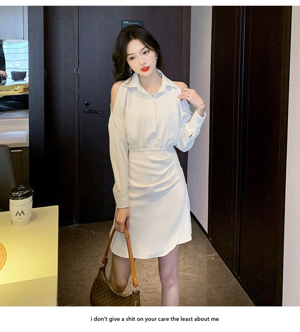 ĐẦM SƠ MI TAY DÀI CUT OUT - DT1601 ĐẦM SƠ MI TAY DÀI CUT OUT - DT1601