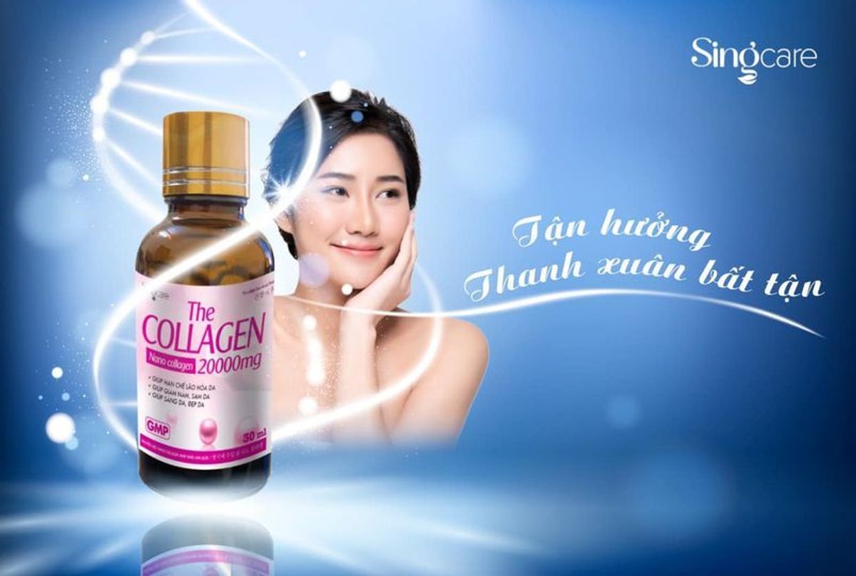 Nước Collagen 20000mg giúp giảm nám, sáng da, đẹp da Hộp 10 Chai - Singcare Nước Collagen 20000mg giúp giảm nám, sáng da, đẹp da Hộp 10 Chai - Singcare