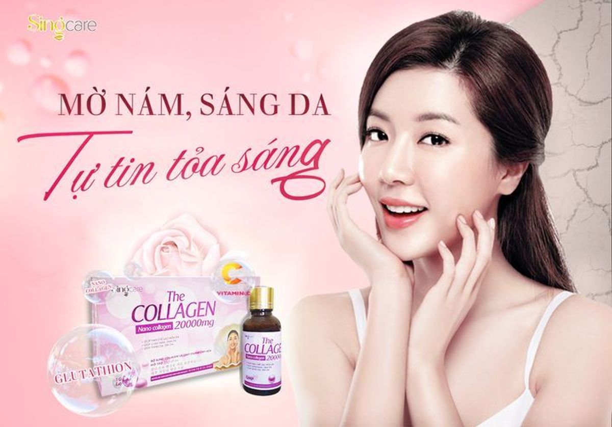 Nước Collagen 20000mg giúp giảm nám, sáng da, đẹp da Hộp 10 Chai - Singcare Nước Collagen 20000mg giúp giảm nám, sáng da, đẹp da Hộp 10 Chai - Singcare