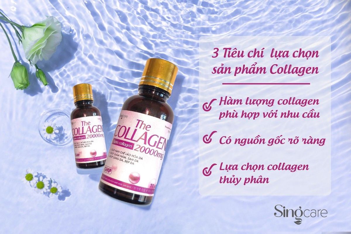 Nước Collagen 20000mg giúp giảm nám, sáng da, đẹp da Hộp 10 Chai - Singcare Nước Collagen 20000mg giúp giảm nám, sáng da, đẹp da Hộp 10 Chai - Singcare
