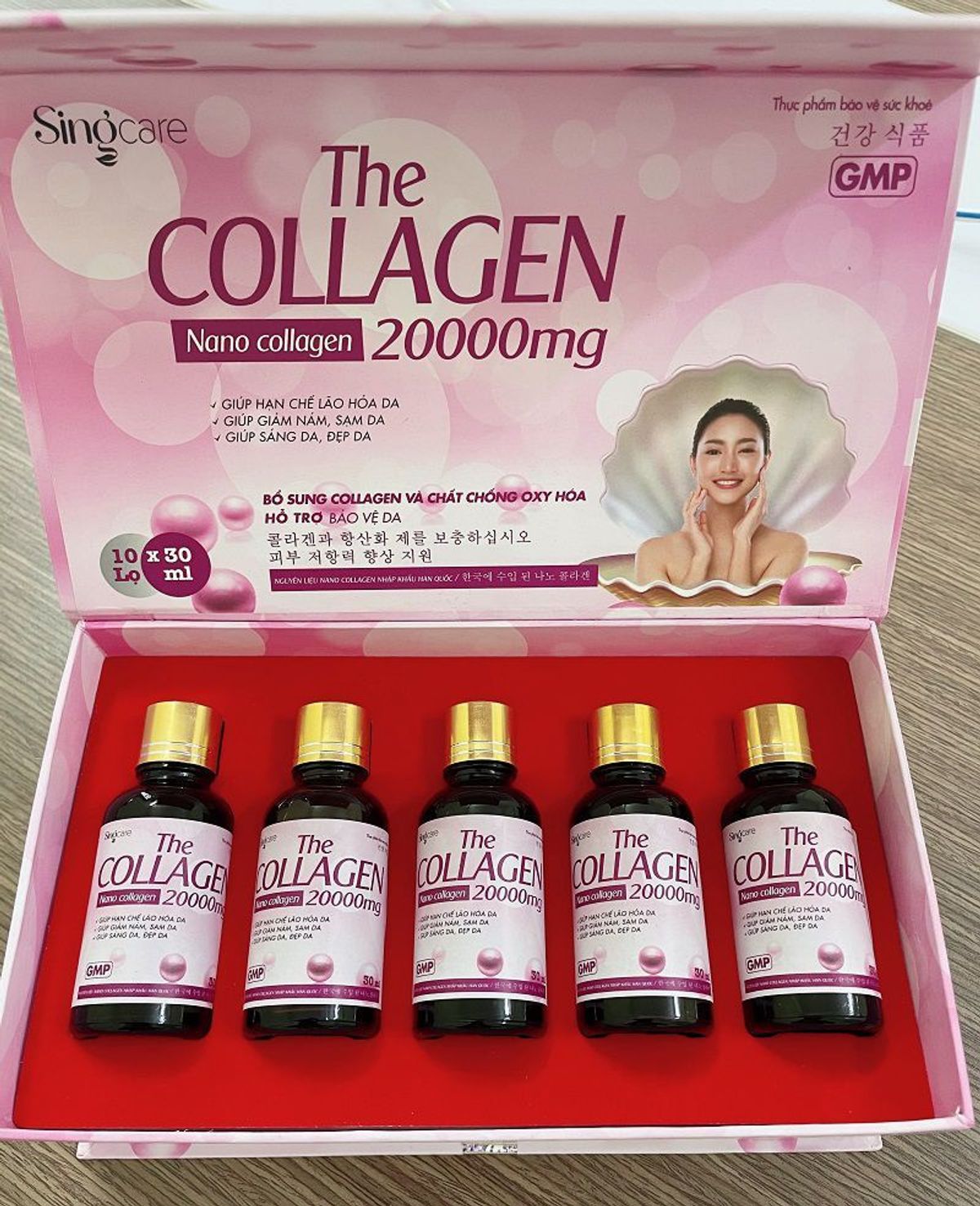 Nước Collagen 20000mg giúp giảm nám, sáng da, đẹp da Hộp 10 Chai - Singcare Nước Collagen 20000mg giúp giảm nám, sáng da, đẹp da Hộp 10 Chai - Singcare