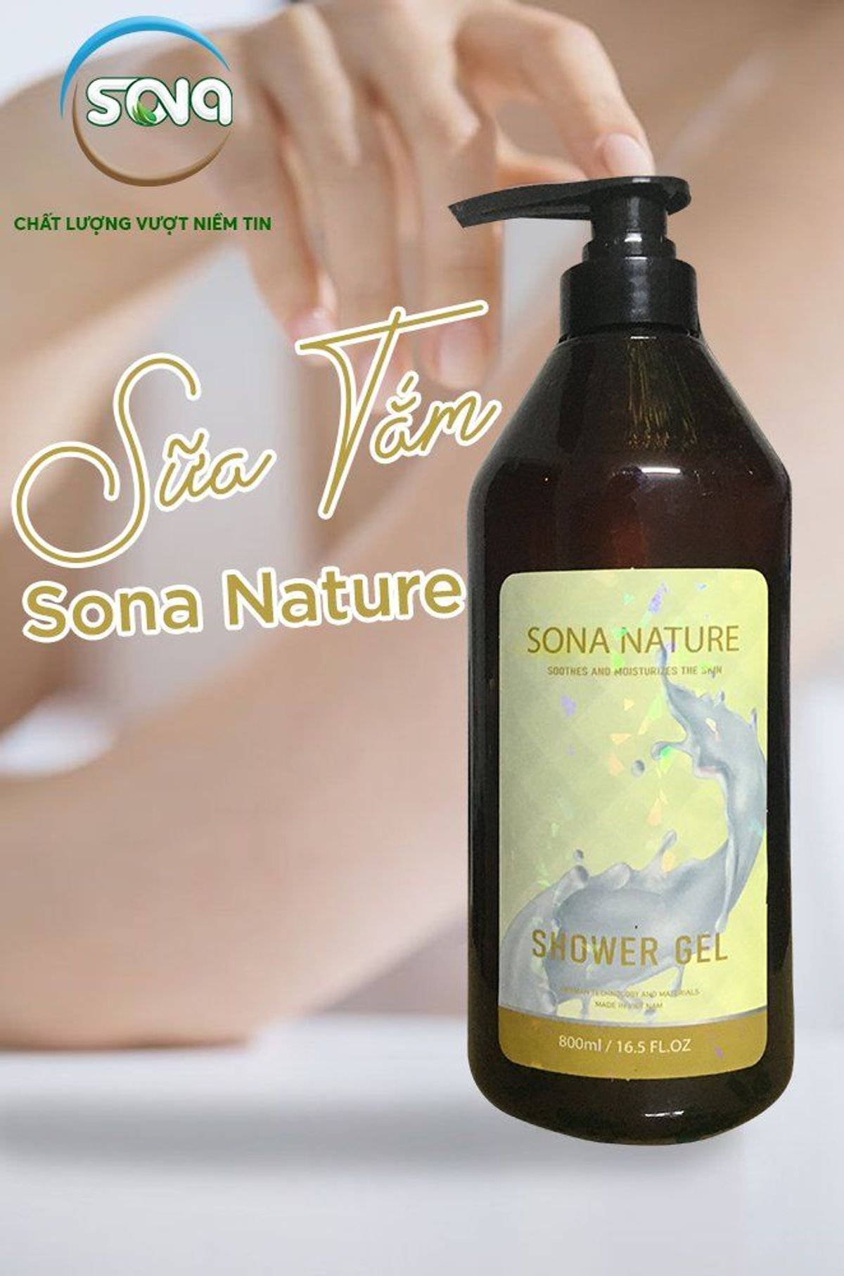 Sữa Tắm Thiên Nhiên SONA Giúp Làn Da Trắng Sáng Mịn Màng - Giúp Cơ Thể có Hương Thơm Quyến Rũ Sữa Tắm Thiên Nhiên SONA Giúp Làn Da Trắng Sáng Mịn Màng - Giúp Cơ Thể có Hương Thơm Quyến Rũ
