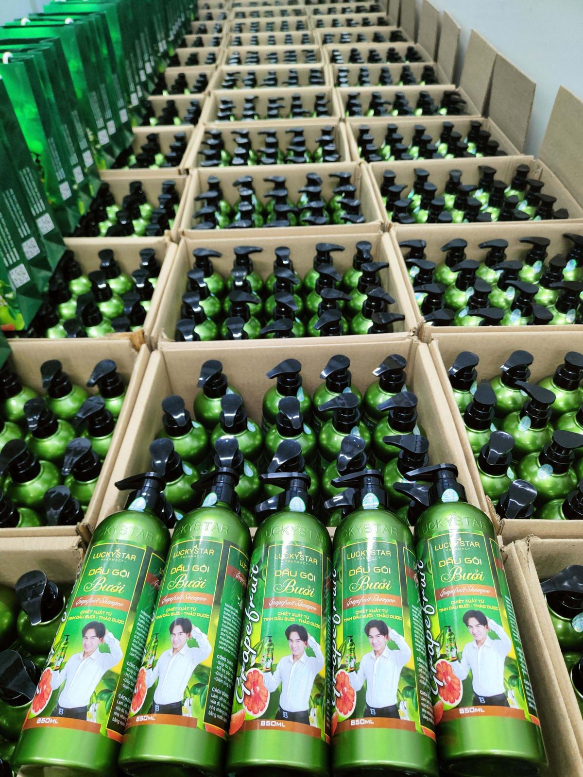 Combo Dầu Gội Và Kem Xả Bưởi Lucky Star 850ml Combo Dầu Gội Và Kem Xả Bưởi Lucky Star 850ml