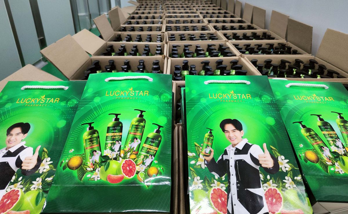 Combo Dầu Gội Và Kem Xả Bưởi Lucky Star 850ml Combo Dầu Gội Và Kem Xả Bưởi Lucky Star 850ml