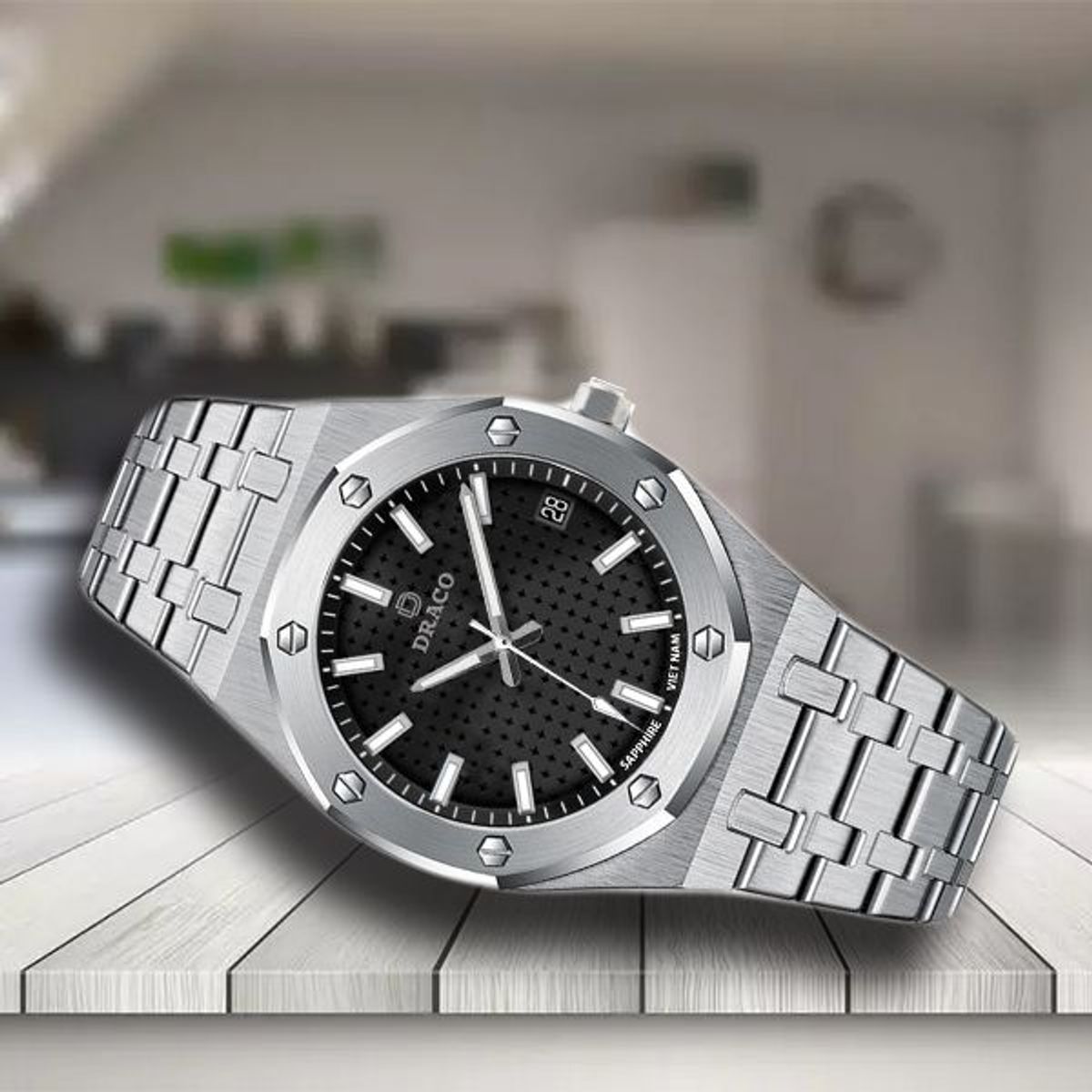 Đồng Hồ Nam - Thương Hiệu DRACO D22-DR04 “Revolution Watch” đen kim loại bạc Đồng Hồ Nam - Thương Hiệu DRACO D22-DR04 “Revolution Watch” đen kim loại bạc