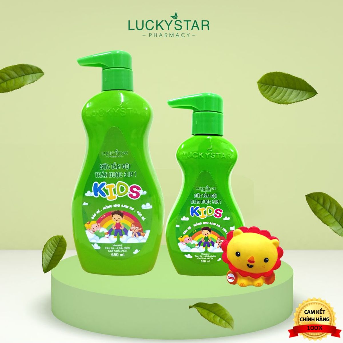 Sữa Tắm Gội Thảo Dược 3IN1 Kids Lucky Star - XANH Sữa Tắm Gội Thảo Dược 3IN1 Kids Lucky Star - XANH