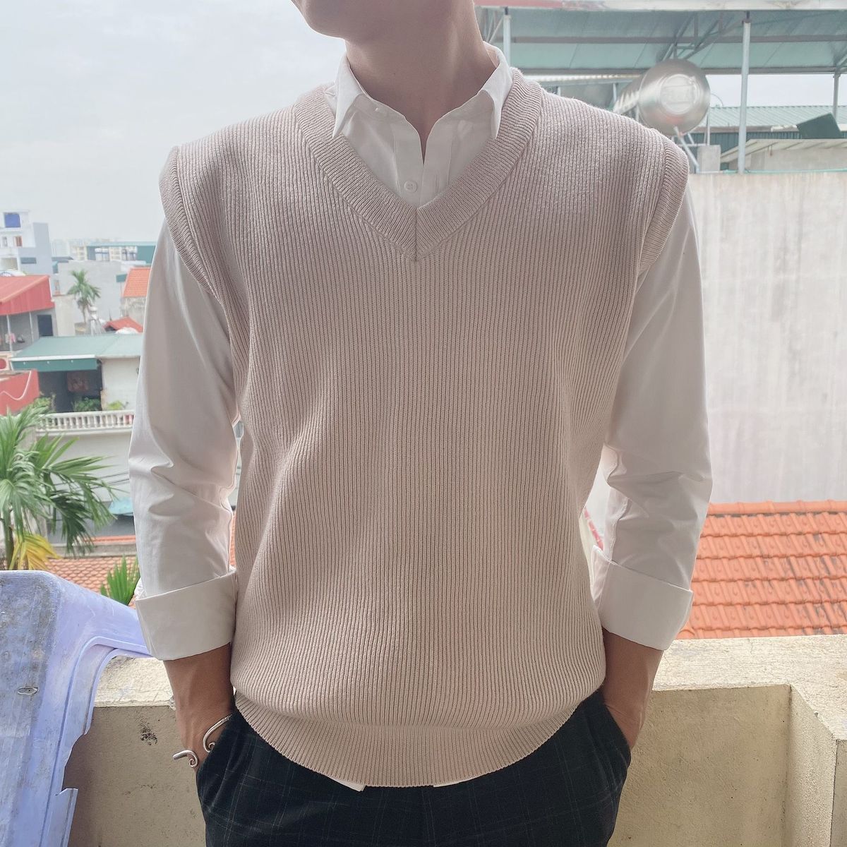 áo len gile nam cổ tim, dày dặn, kiểu dáng Hàn Quốc, chất đẹp, có size to, giletim -Hà Đinh áo len gile nam cổ tim, dày dặn, kiểu dáng Hàn Quốc, chất đẹp, có size to, giletim -Hà Đinh