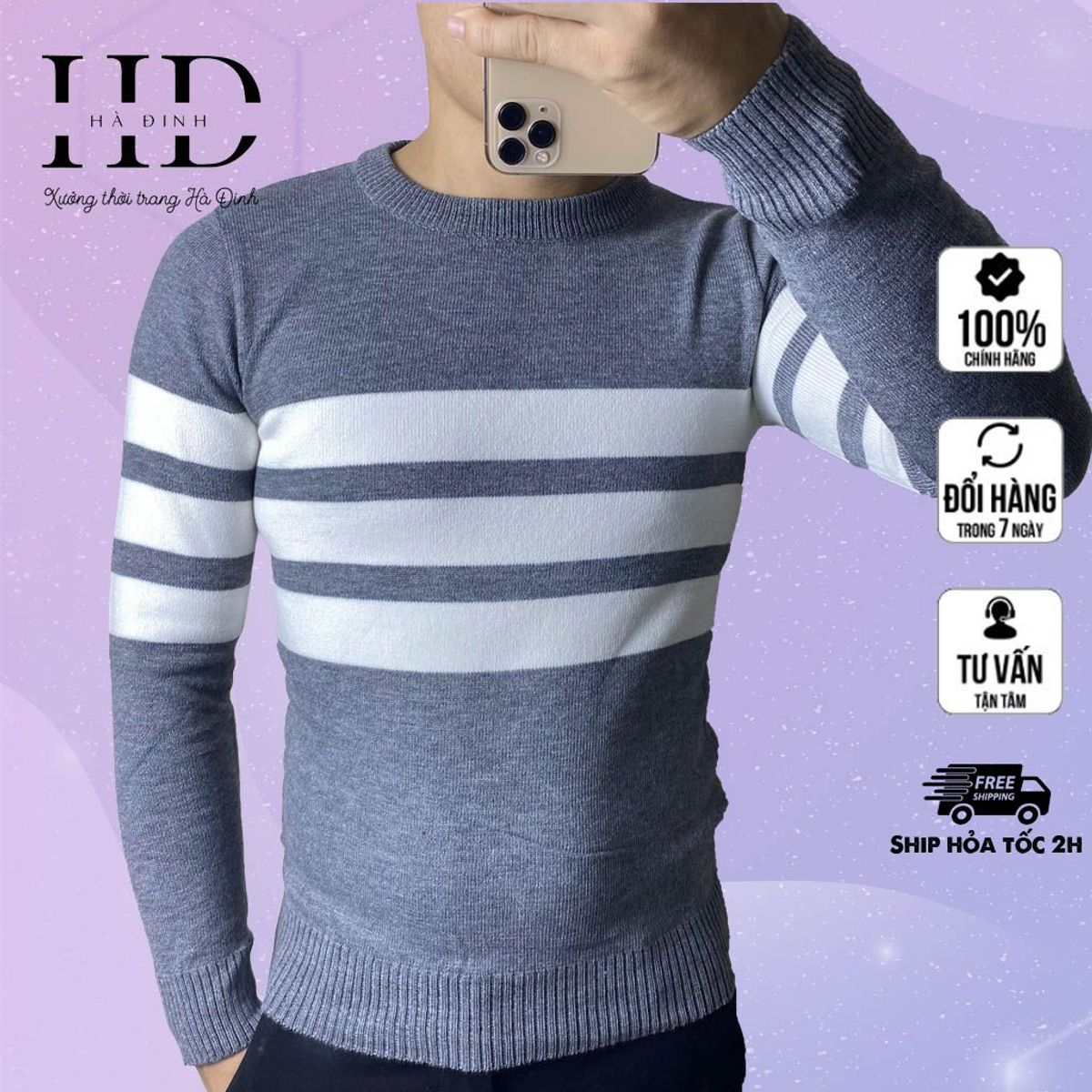 Áo len nam cổ tròn Hàn Quốc, họa tiết kẻ, len dệt kim, dày dặn tronke3v-m9 Áo len nam cổ tròn Hàn Quốc, họa tiết kẻ, len dệt kim, dày dặn tronke3v-m9