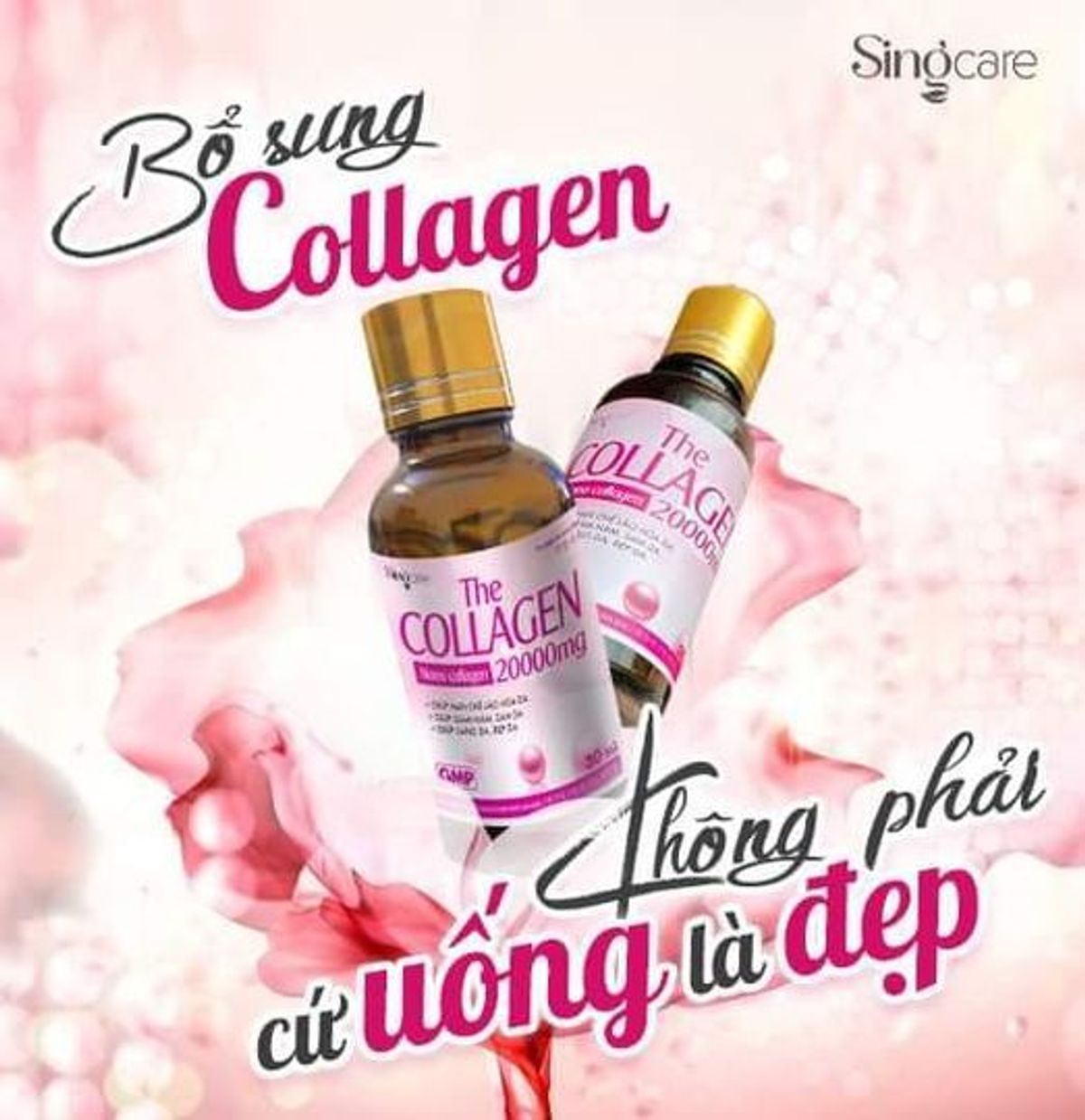 Nước Collagen 20000mg giúp giảm nám, sáng da, đẹp da Hộp 10 Chai - Singcare Nước Collagen 20000mg giúp giảm nám, sáng da, đẹp da Hộp 10 Chai - Singcare