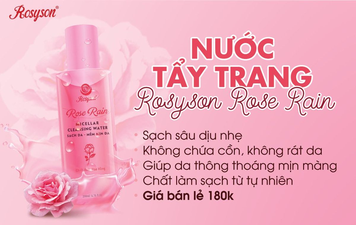 NƯỚC TẨY TRANG ROSYSON KHÔNG CỒN DỊU NHẸ DÀNH CHO CẢ DA NHẠY CẢM 200ML NƯỚC TẨY TRANG ROSYSON KHÔNG CỒN DỊU NHẸ DÀNH CHO CẢ DA NHẠY CẢM 200ML