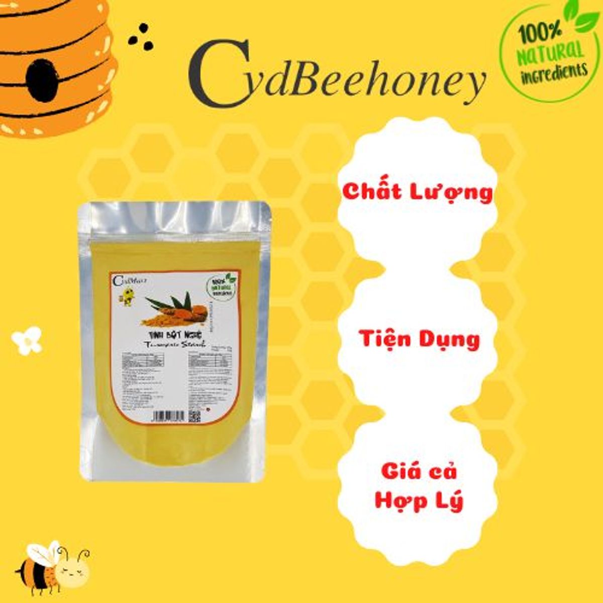 Tinh Bột Nghệ 500g CvdMart - Turmeric starch Tinh Bột Nghệ 500g CvdMart - Turmeric starch