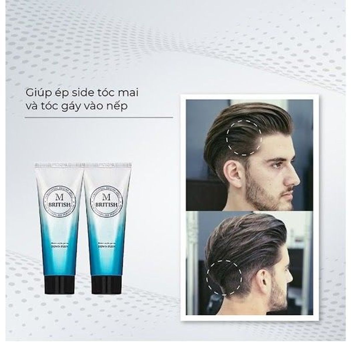 Kem ép side British M Men's Style Down Perm - 200g Kem ép side British M Men's Style Down Perm - 200g