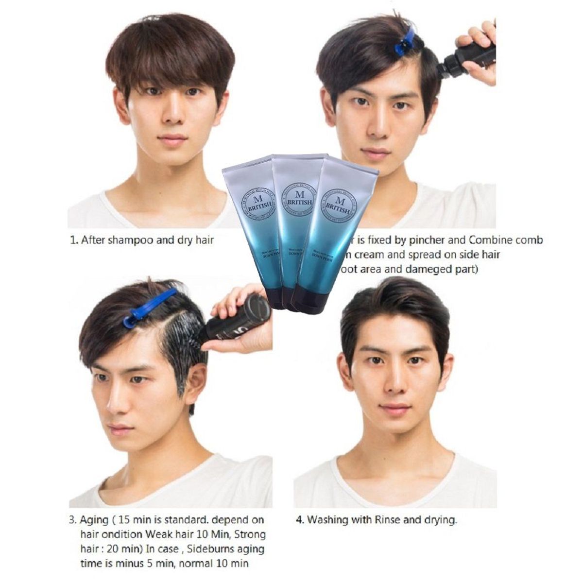 Kem ép side British M Men's Style Down Perm - 200g Kem ép side British M Men's Style Down Perm - 200g