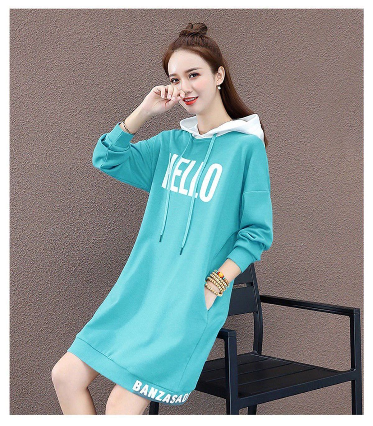 ĐẦM THUN SUÔNG HELLO CÓ NÓN - DT1708 ĐẦM THUN SUÔNG HELLO CÓ NÓN - DT1708