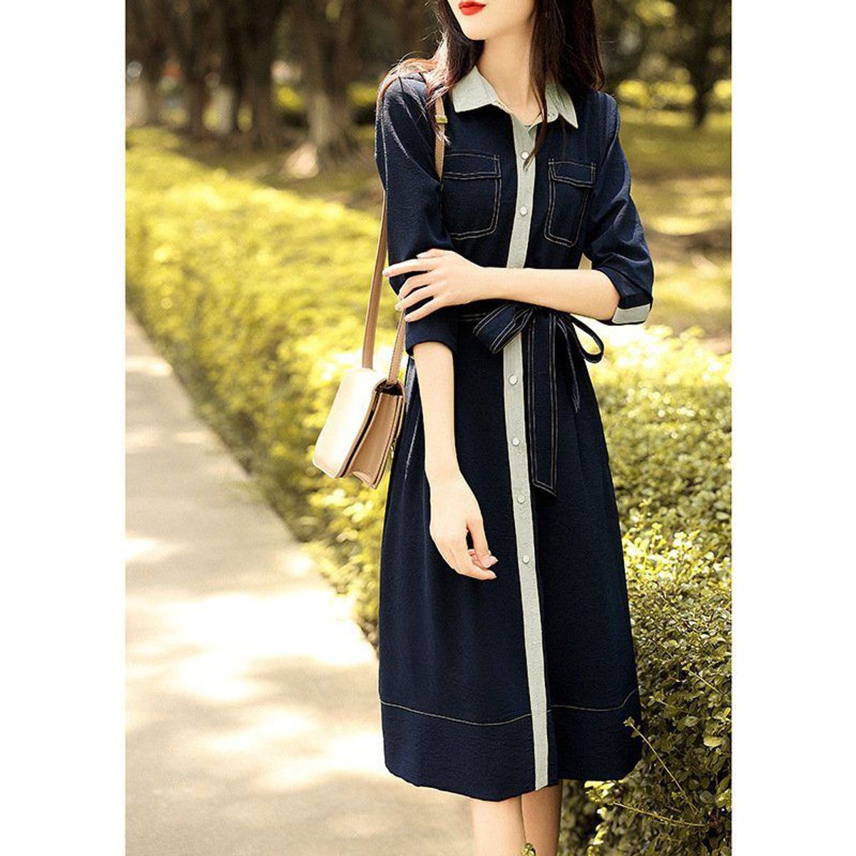 ĐẦM XÒE DENIM PHỐI VIỀN TAY LỞ - DT1707 ĐẦM XÒE DENIM PHỐI VIỀN TAY LỞ - DT1707