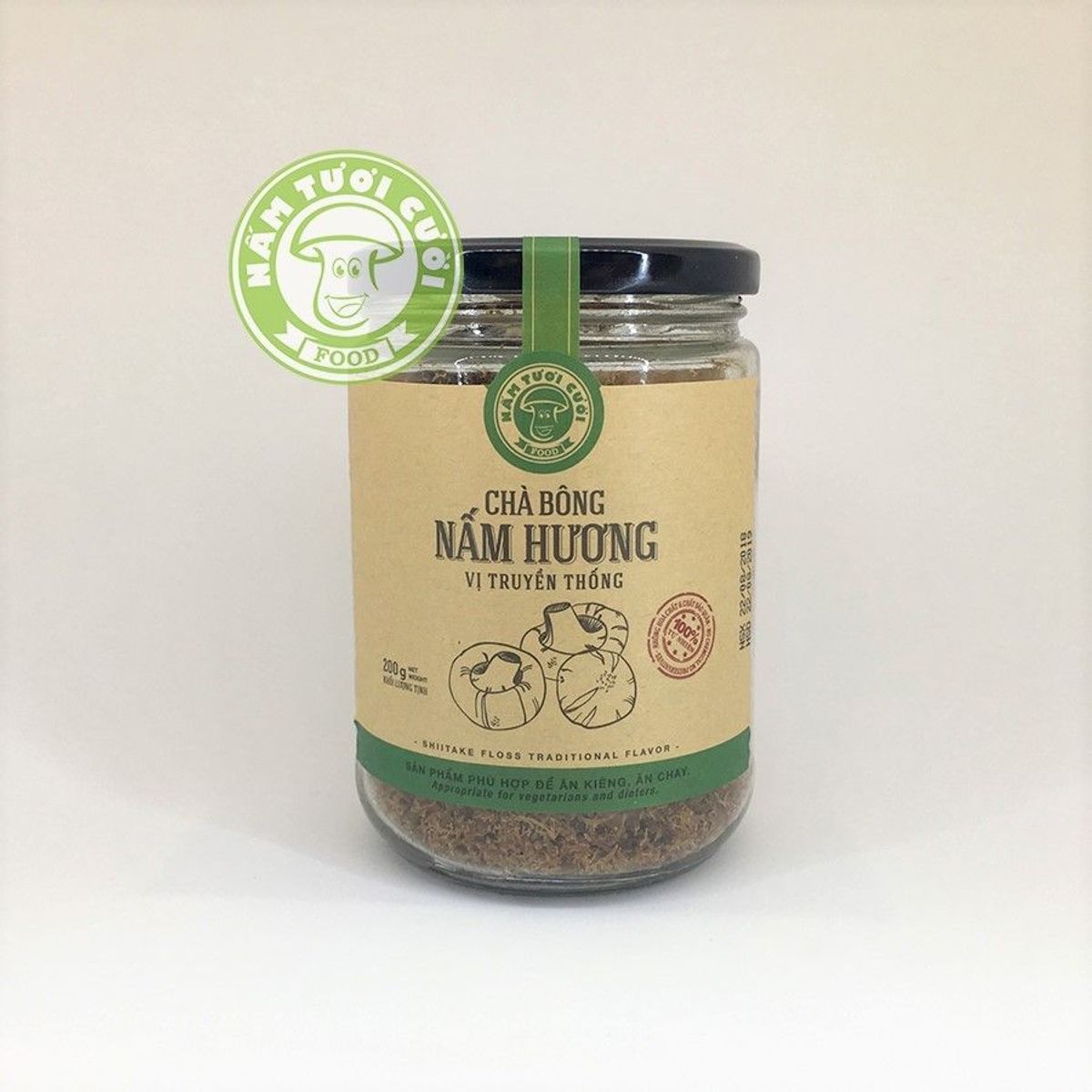 Chà Bông Nấm Chay Vị Truyền Thống 200g - Nấm Tươi Cười Chà Bông Nấm Chay Vị Truyền Thống 200g - Nấm Tươi Cười