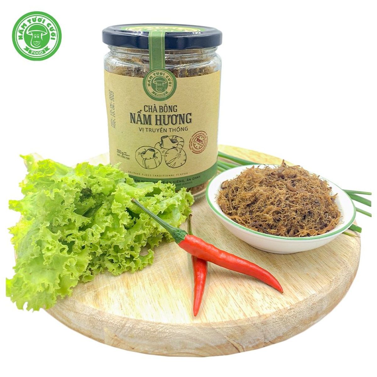 Chà Bông Nấm Chay Vị Truyền Thống 200g - Nấm Tươi Cười Chà Bông Nấm Chay Vị Truyền Thống 200g - Nấm Tươi Cười