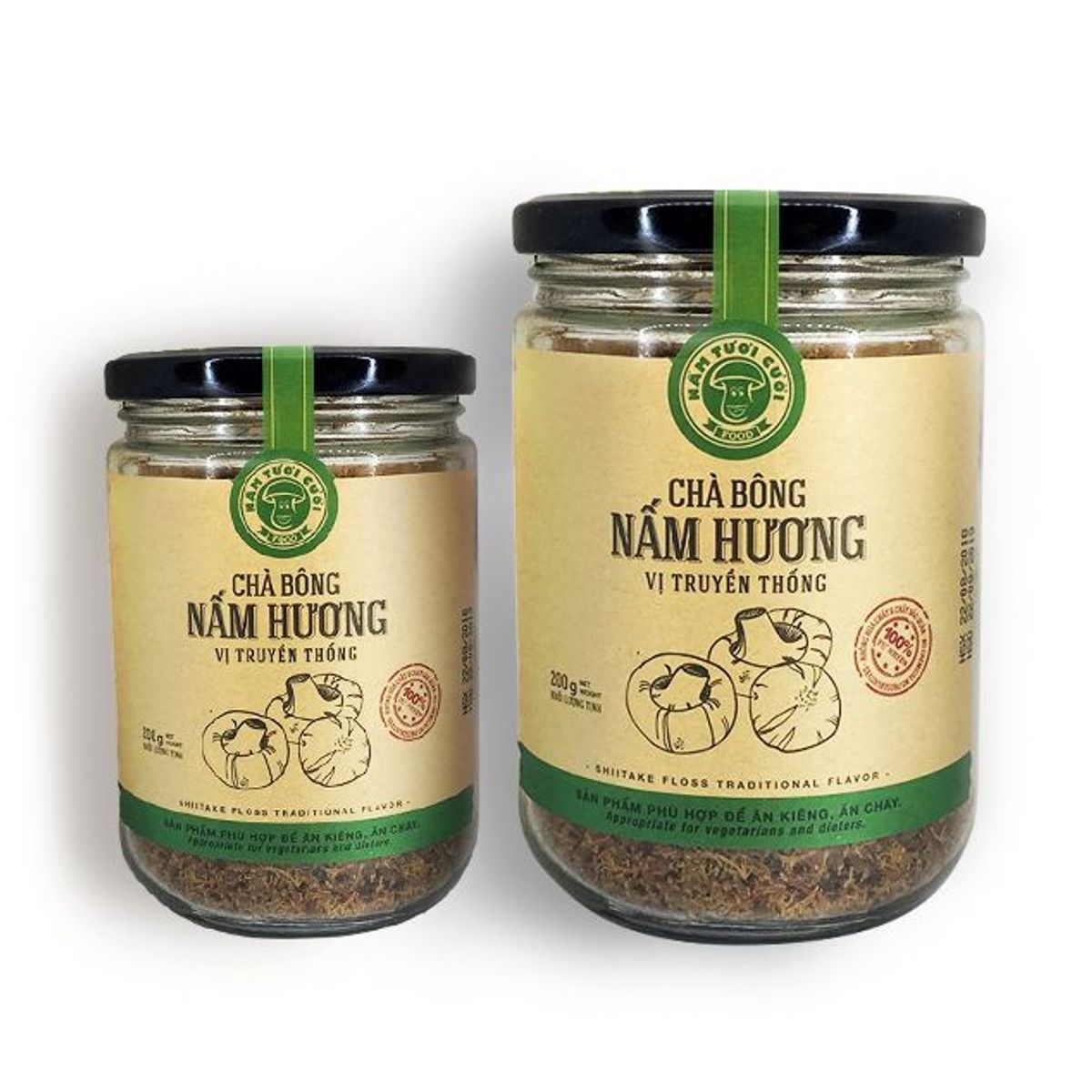 Chà Bông Nấm Chay Vị Truyền Thống 200g - Nấm Tươi Cười Chà Bông Nấm Chay Vị Truyền Thống 200g - Nấm Tươi Cười