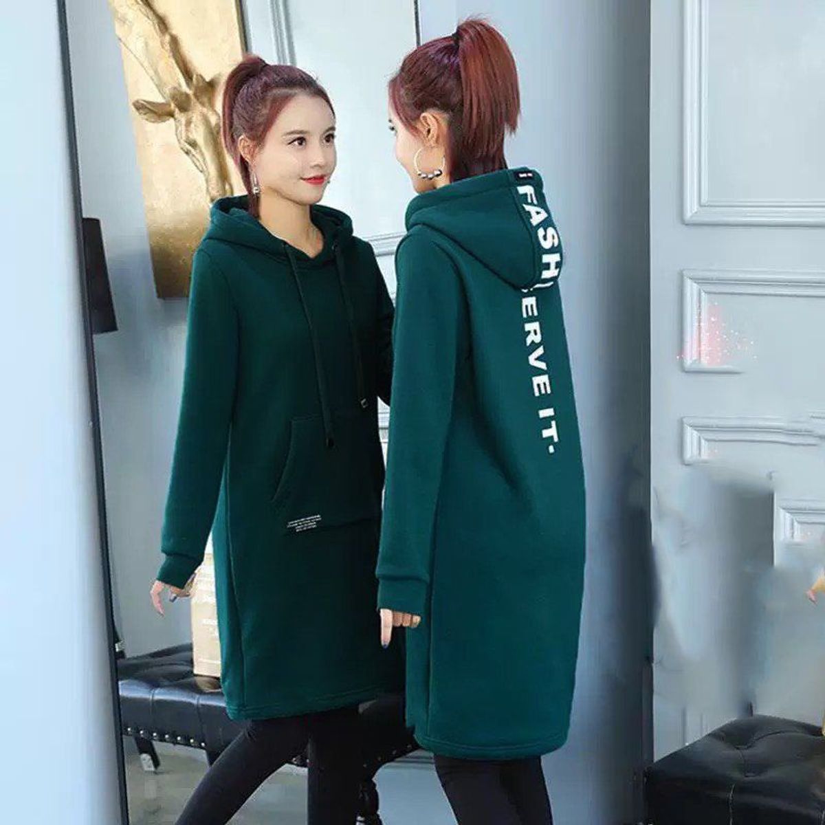 ĐẦM THUN SUÔNG CÓ NÓN FASHION – DT1710 ĐẦM THUN SUÔNG CÓ NÓN FASHION – DT1710