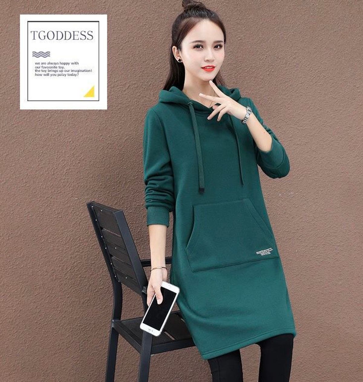 ĐẦM THUN SUÔNG CÓ NÓN FASHION – DT1710 ĐẦM THUN SUÔNG CÓ NÓN FASHION – DT1710