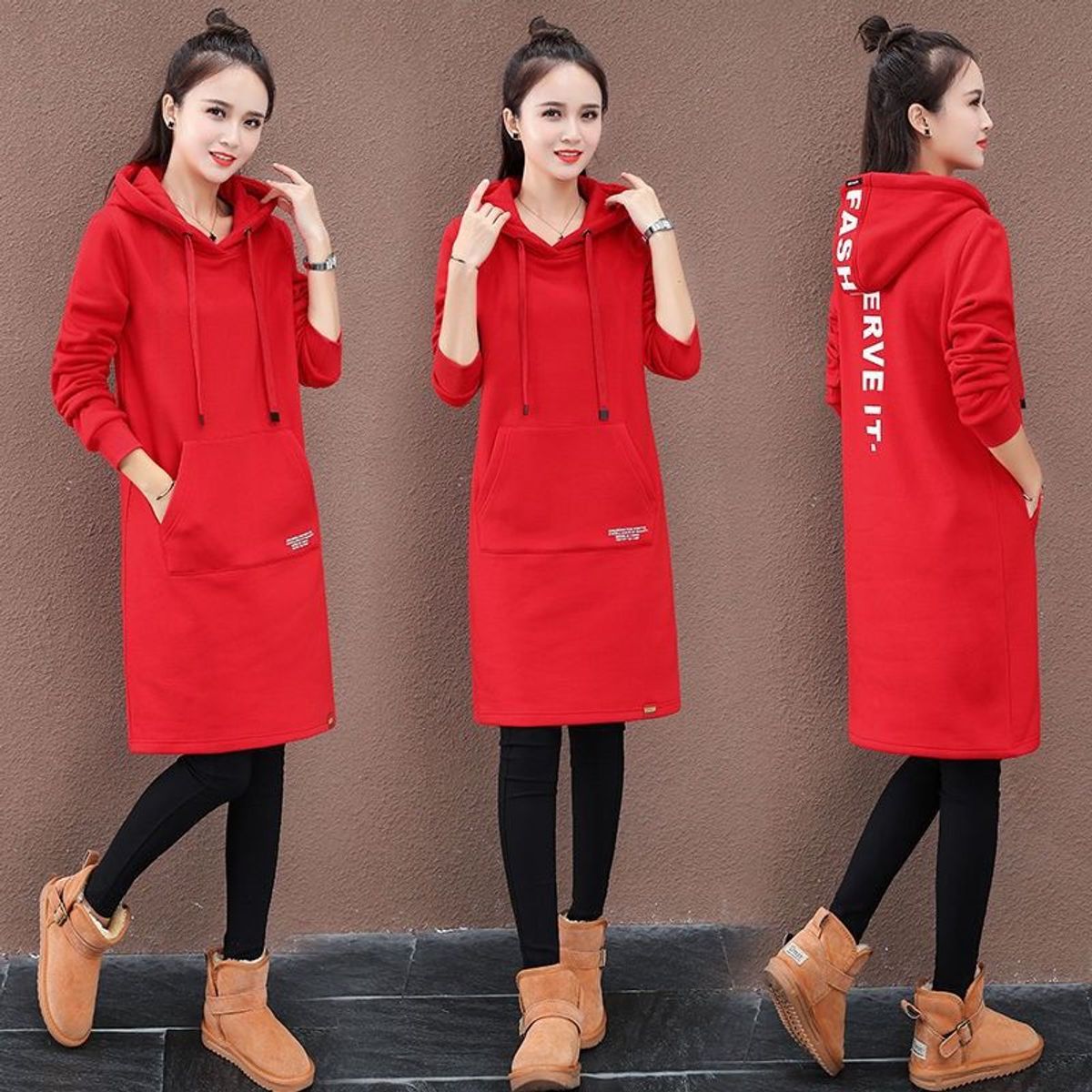 ĐẦM THUN SUÔNG CÓ NÓN FASHION – DT1710 ĐẦM THUN SUÔNG CÓ NÓN FASHION – DT1710
