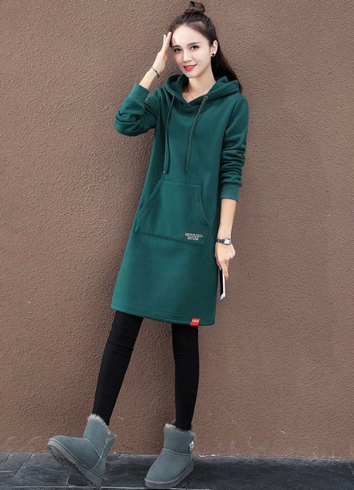 ĐẦM THUN SUÔNG CÓ NÓN FASHION – DT1710 ĐẦM THUN SUÔNG CÓ NÓN FASHION – DT1710