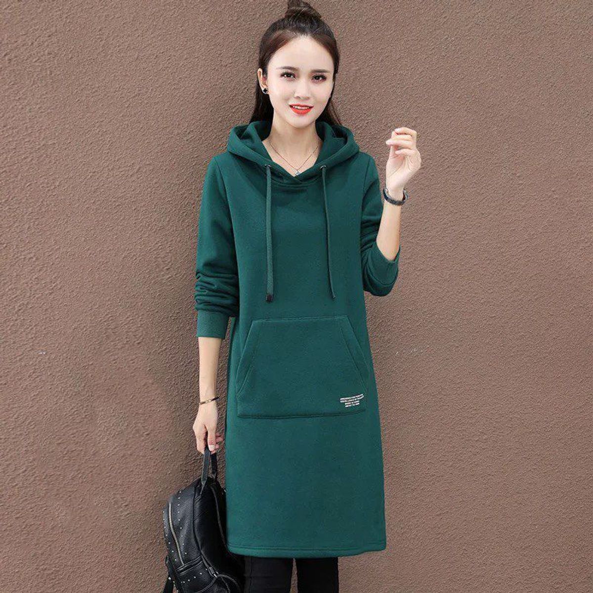 ĐẦM THUN SUÔNG CÓ NÓN FASHION – DT1710 ĐẦM THUN SUÔNG CÓ NÓN FASHION – DT1710