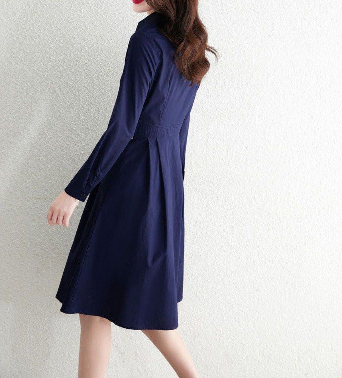 ĐẦM XÒE XANH SƠ MI TAY DÀI – DT1713 ĐẦM XÒE XANH SƠ MI TAY DÀI – DT1713