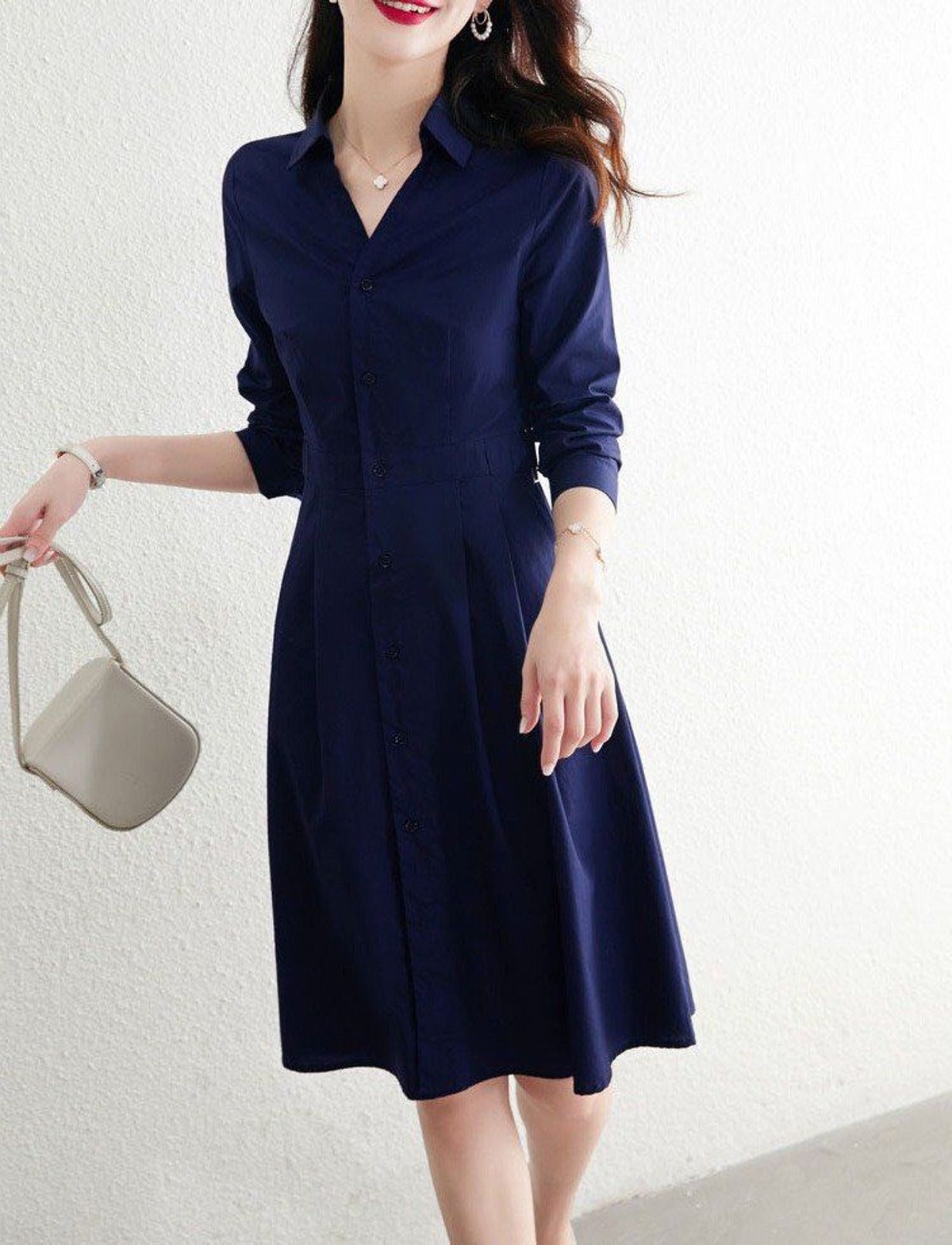 ĐẦM XÒE XANH SƠ MI TAY DÀI – DT1713 ĐẦM XÒE XANH SƠ MI TAY DÀI – DT1713