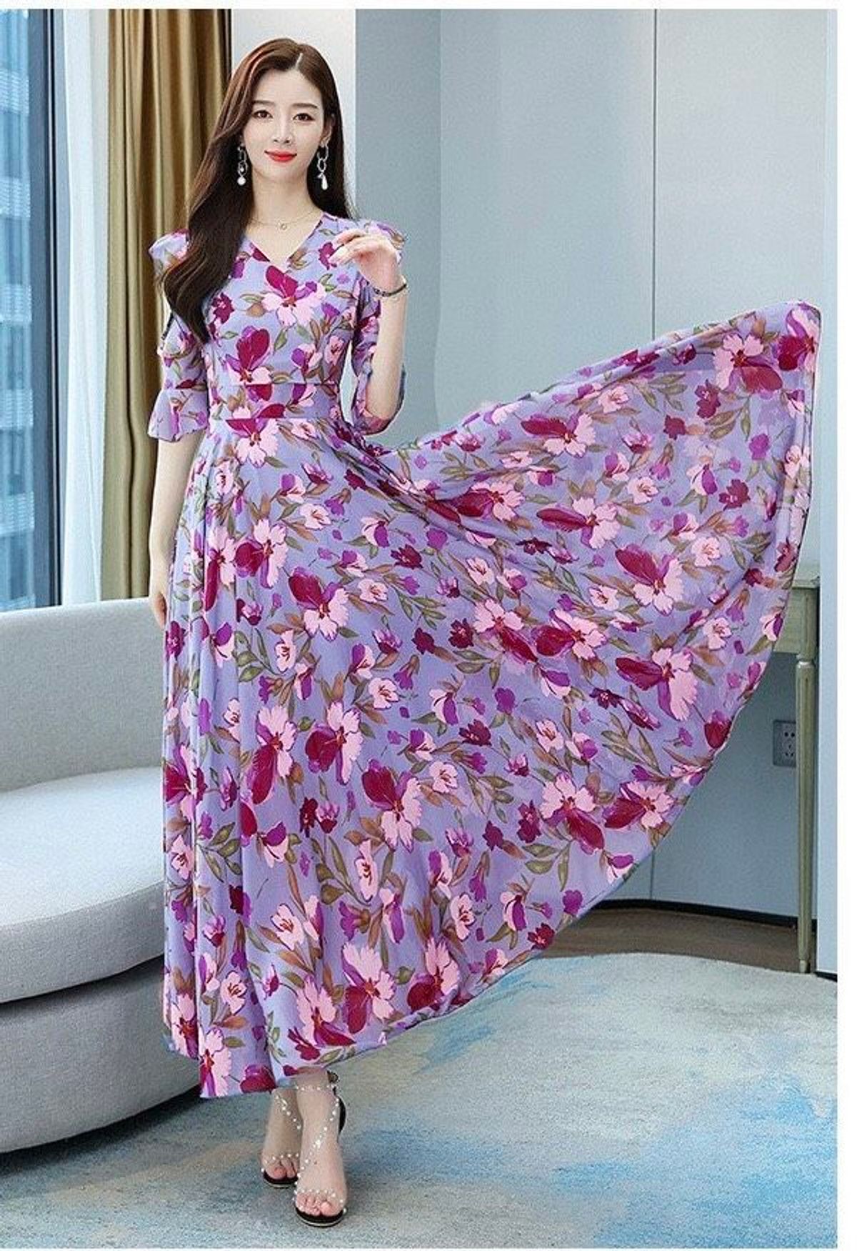 ĐẦM XÒE HOA TAY BÈO CUT OUT – DT1715 ĐẦM XÒE HOA TAY BÈO CUT OUT – DT1715