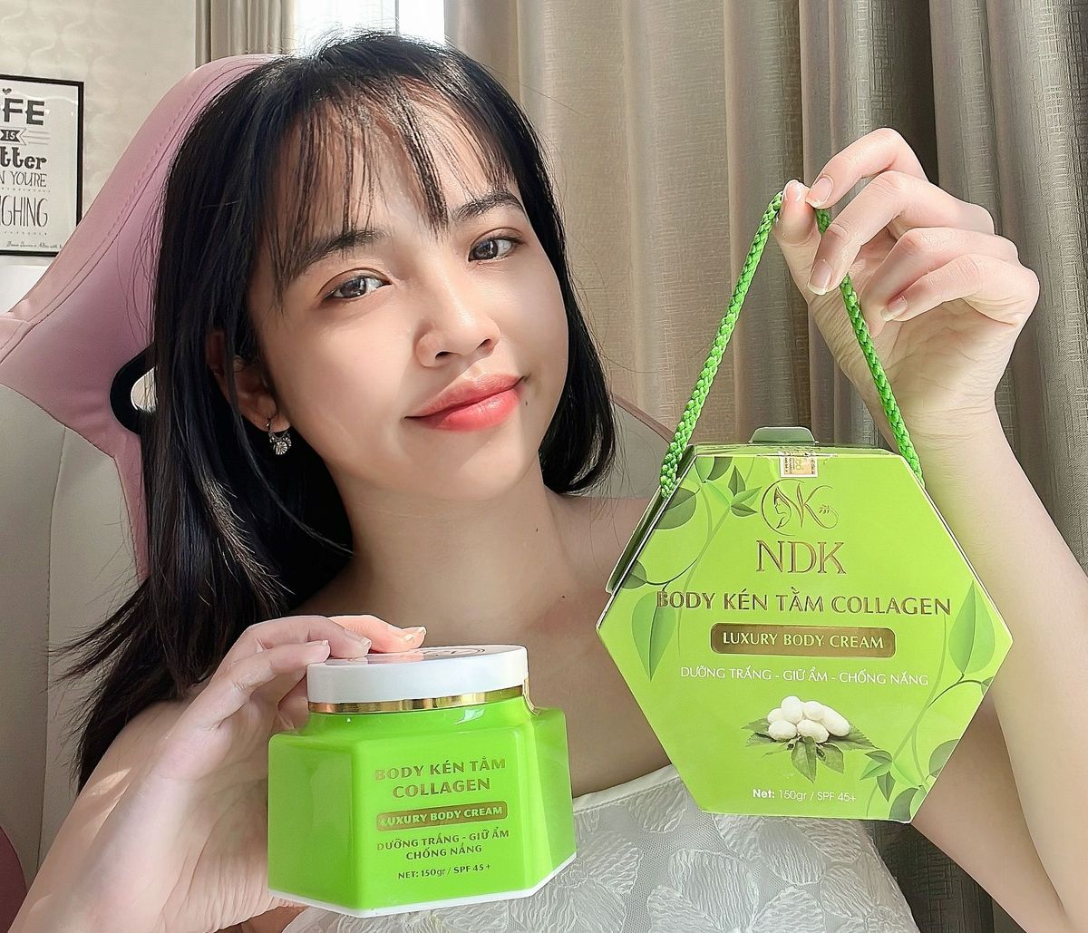 Kem trắng da body kén tằm collagen NDK Kem trắng da body kén tằm collagen NDK