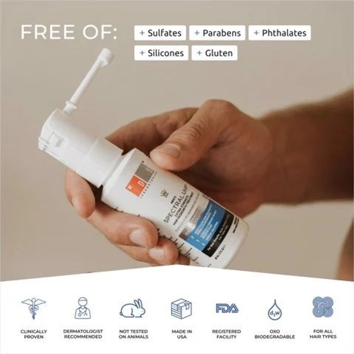Spectrl.UHF 60ml - Serum chống rụng tóc, kích mọc tóc dành cho Nam. Spectrl.UHF 60ml - Serum chống rụng tóc, kích mọc tóc dành cho Nam.