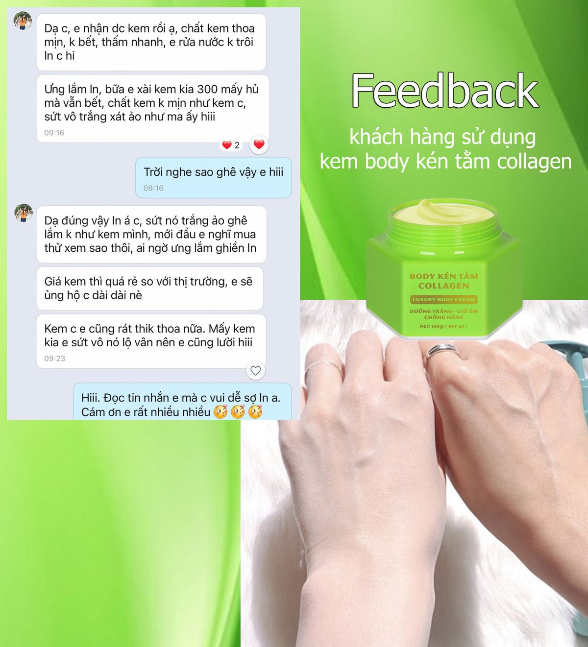 Kem trắng da body kén tằm collagen NDK Kem trắng da body kén tằm collagen NDK